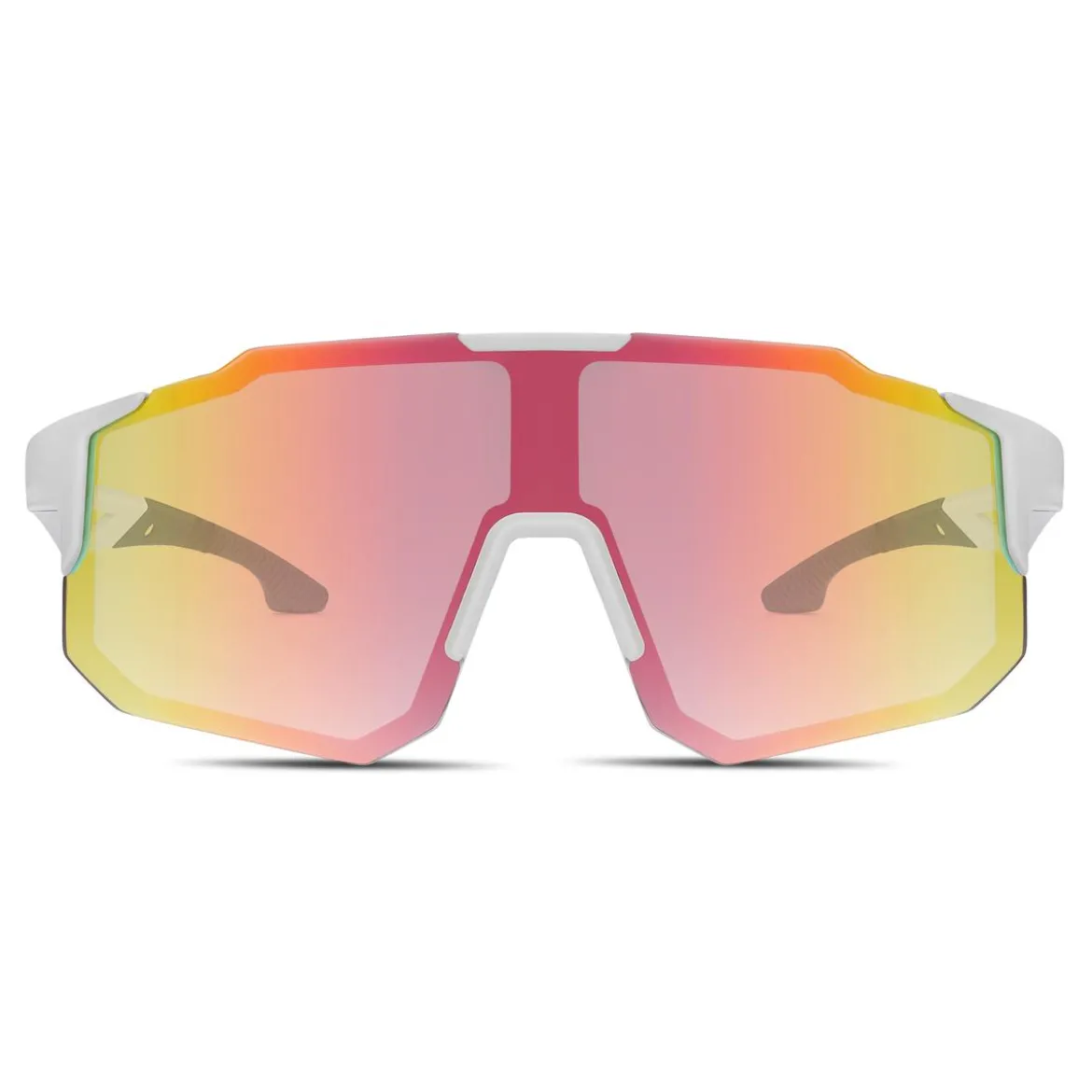 Momentum | Czerwono-białe sportowe okulary przeciwsłoneczne wraparound
