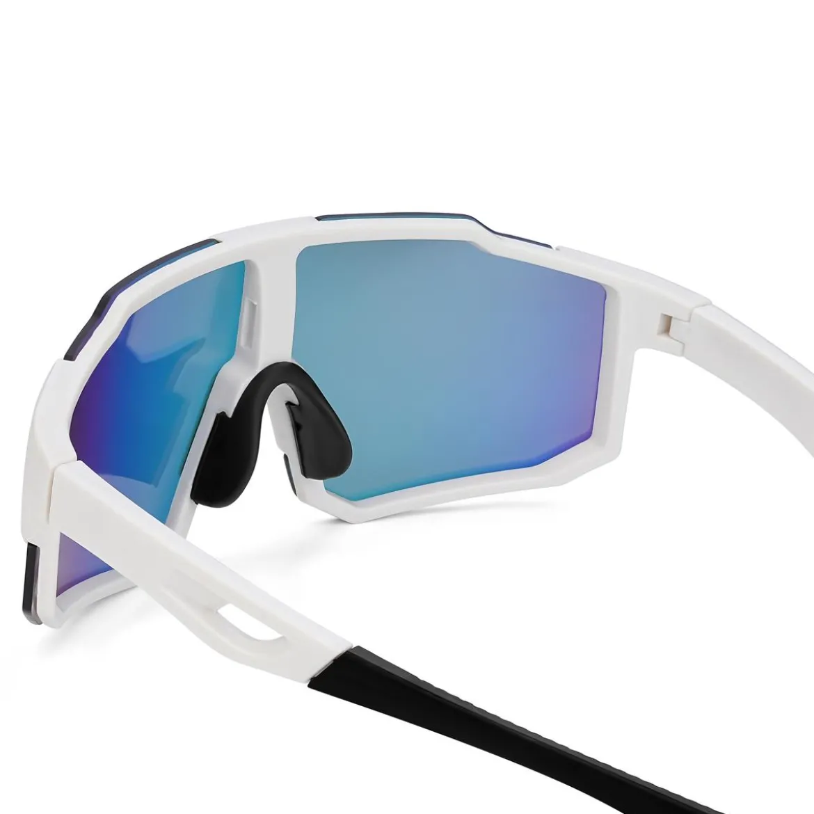 Momentum | Czerwono-białe sportowe okulary przeciwsłoneczne wraparound