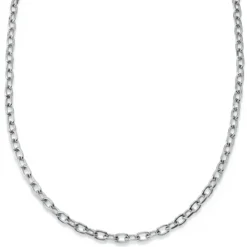 New Classics | Naszyjnik z ogniw typu O ze stali nierdzewnej z zapięciem typu toggle 6.5 mm w srebrnym kolorze