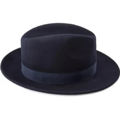 Niebieski wełniany kapelusz fedora Alessandria Fido