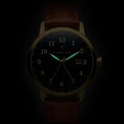 Night Sky | Zegarek GMT ze złocistej stali nierdzewnej z tarczą awenturynową