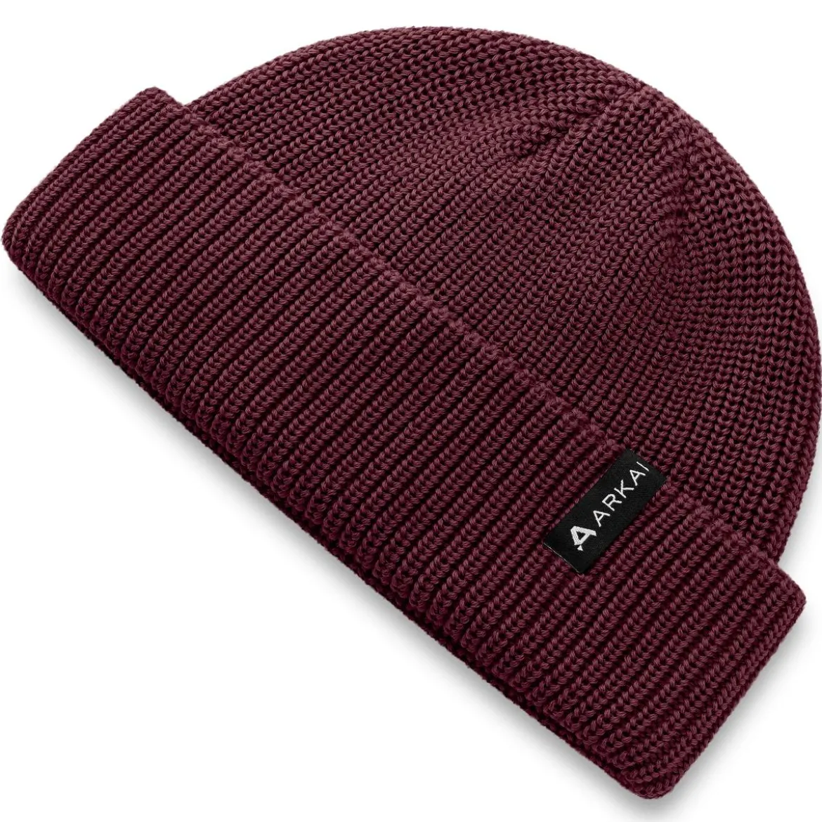 Nordic | Bordowa czapka beanie rybacka z poliestru