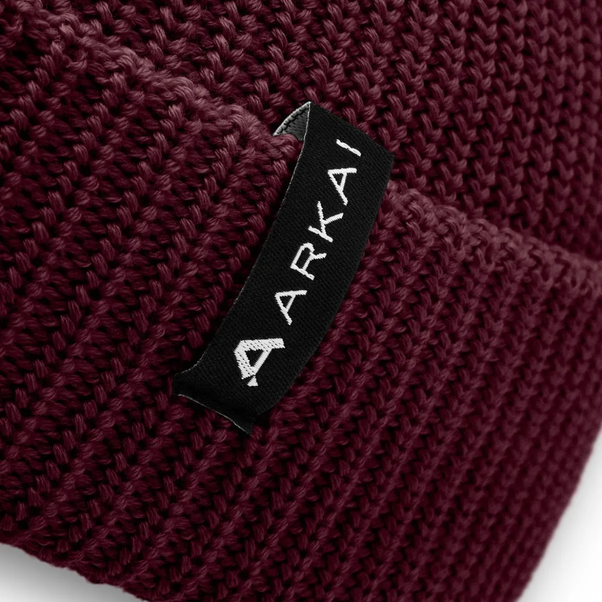 Nordic | Bordowa czapka beanie rybacka z poliestru