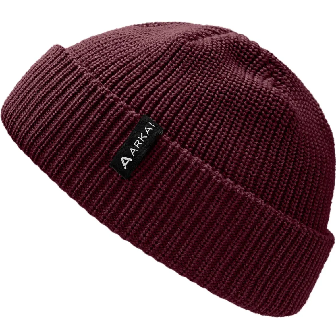 Nordic | Bordowa czapka beanie rybacka z poliestru