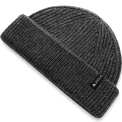 Nordic | Ciemnoszara czapka beanie rybacka z mieszanki wełny