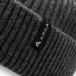 Nordic | Ciemnoszara czapka beanie rybacka z mieszanki wełny