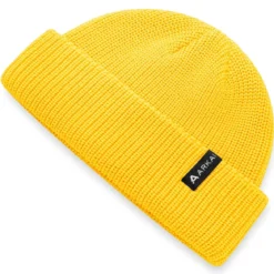 Nordic | Żółta czapka beanie rybacka z poliestru