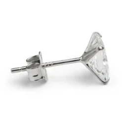 Nova | Kwadratowy kolczyk ze srebra próby 925 z cyrkonią 7A Premium - 6 mm