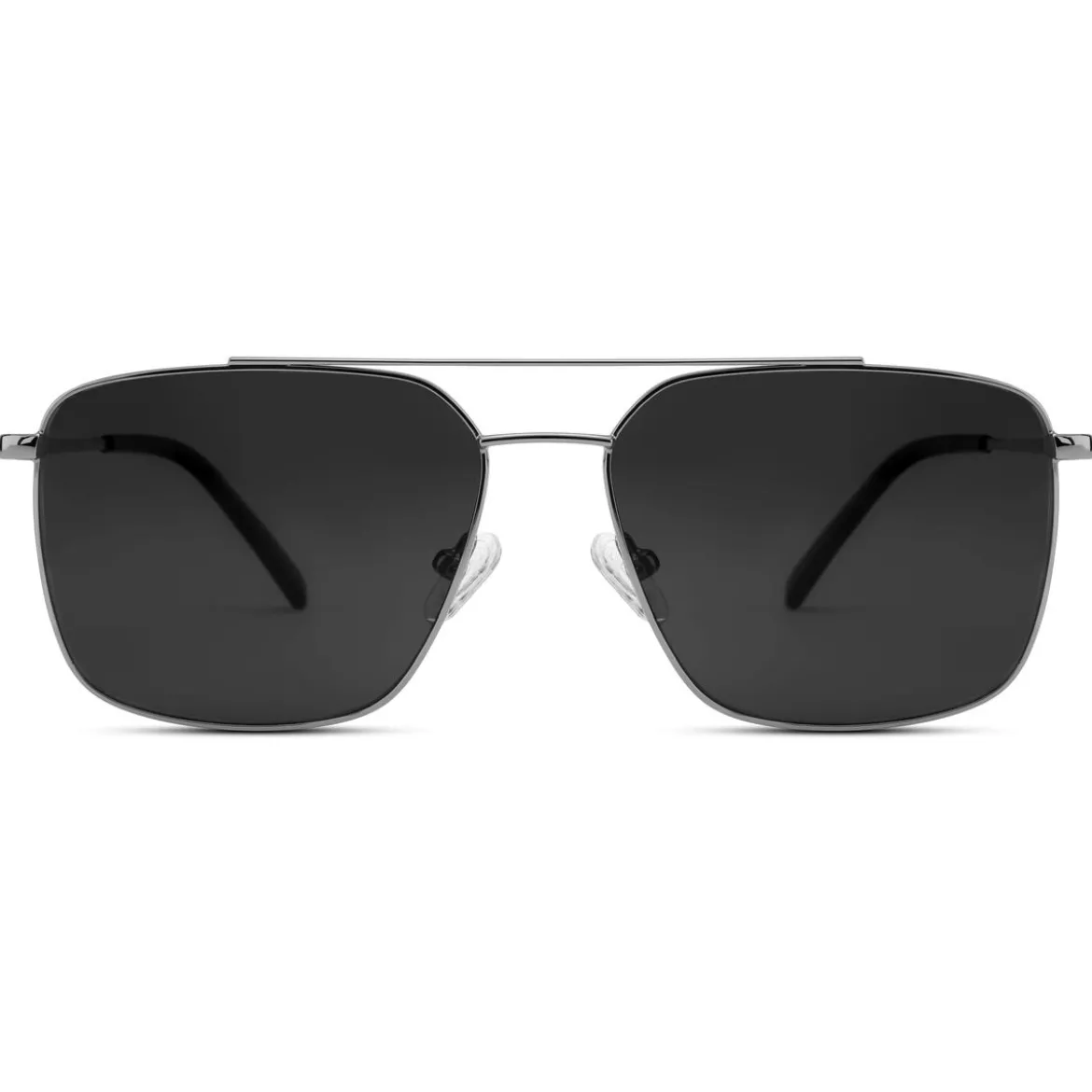 Occasus | Czarne kwadratowe polaryzacyjne okulary przeciwsłoneczne aviator