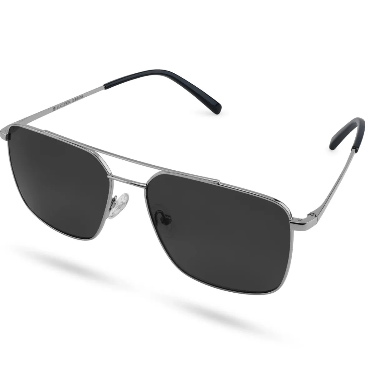 Occasus | Czarne kwadratowe polaryzacyjne okulary przeciwsłoneczne aviator