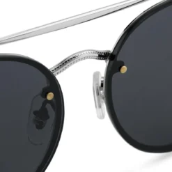 Occasus | Czarne okrągłe okulary przeciwsłoneczne aviator