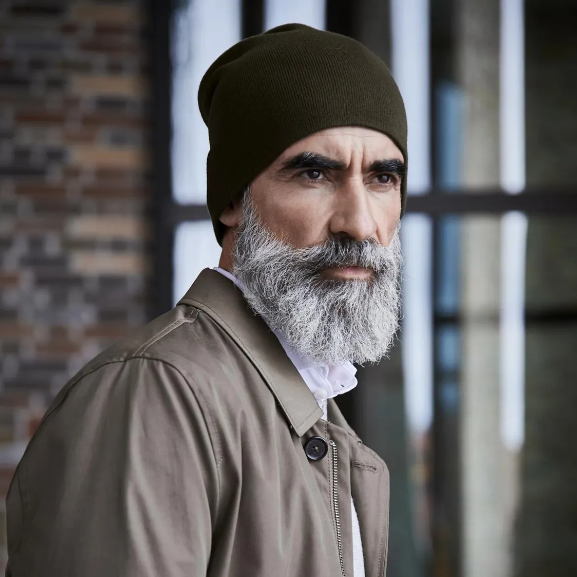 Oliwkowa lekka beanie z bawełny organicznej Kyler Kite