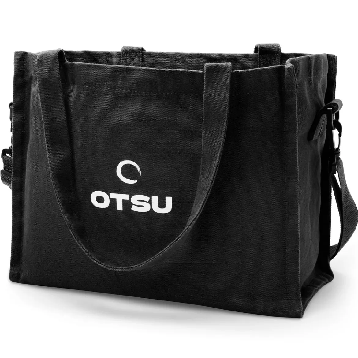 Otsu – Średnia czarna torba tote z bawełny