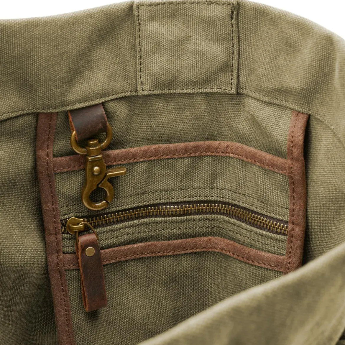 Płócienny Plecak Vintage W Kolorze Army Green