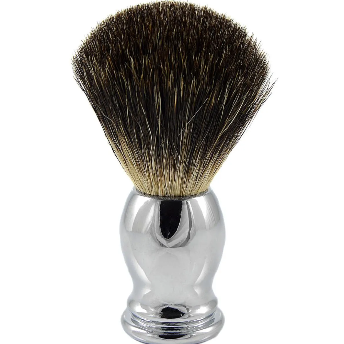 Pędzel do golenia Black Badger ze stalową rączką