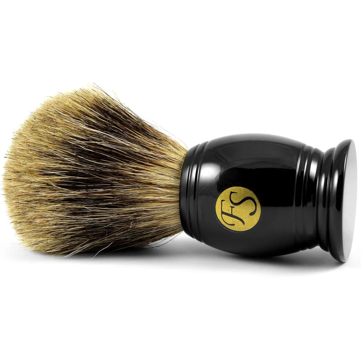 Pędzel do golenia Pure Badger z czarnego rogu
