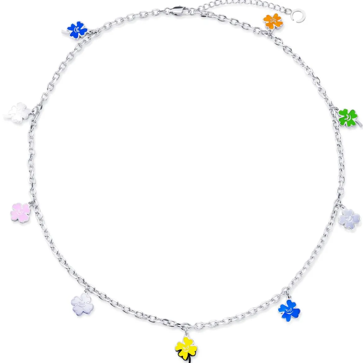 Pearlmania | Lucky Clover naszyjnik ze stali nierdzewnej