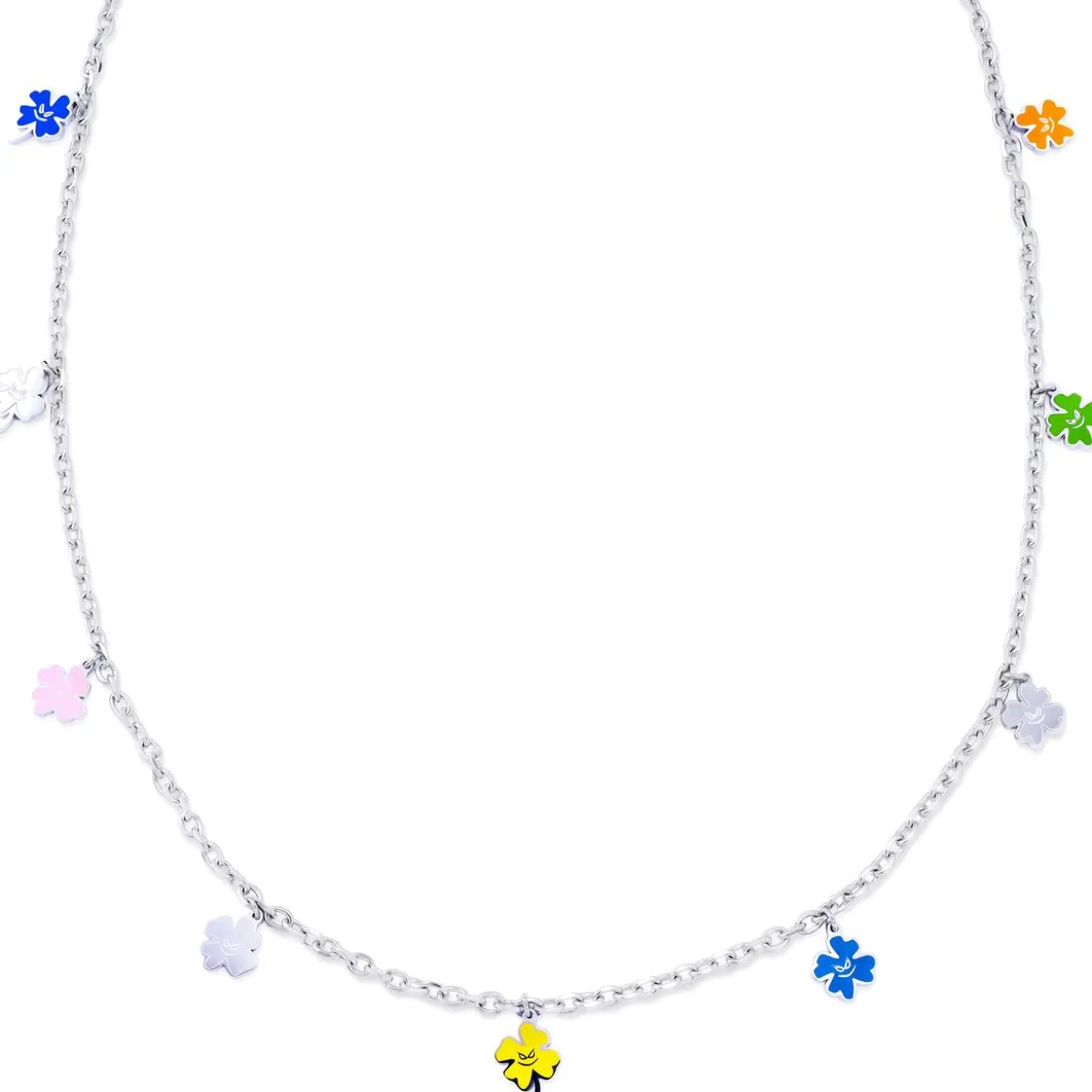 Pearlmania | Lucky Clover naszyjnik ze stali nierdzewnej