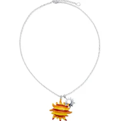 Pearlmania | Sunset Glow naszyjnik z zawieszką ze stali nierdzewnej