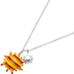 Pearlmania | Sunset Glow naszyjnik z zawieszką ze stali nierdzewnej