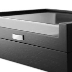 Pudełko na zegarki z 10 przegródkami i czarną okleiną