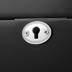 Rotomat i zamykane, polerowane czarne pudełko na zegarki - 5 zegarków