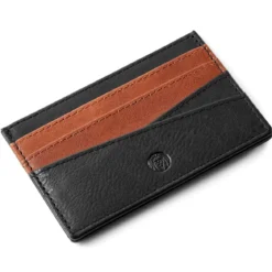 Skórzane czarne etui na karty RFID Lacey