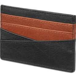 Skórzane czarne etui na karty RFID Lacey