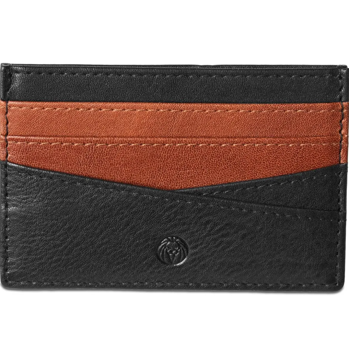 Skórzane czarne etui na karty RFID Lacey