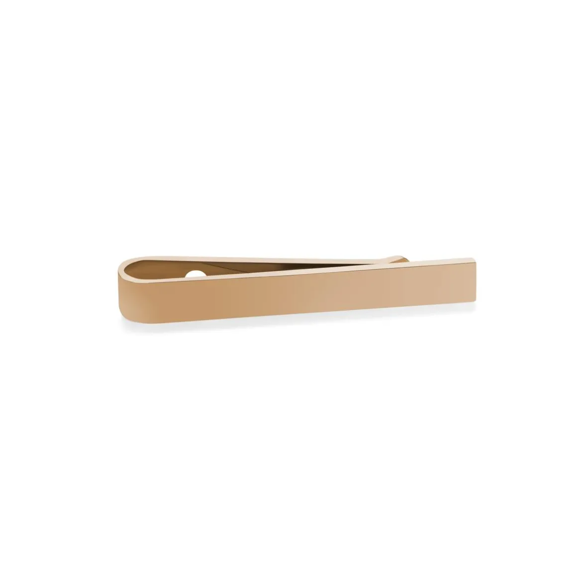 Spinka do krawata o długości 4 cm w kolorze polerowanego, różowego złota
