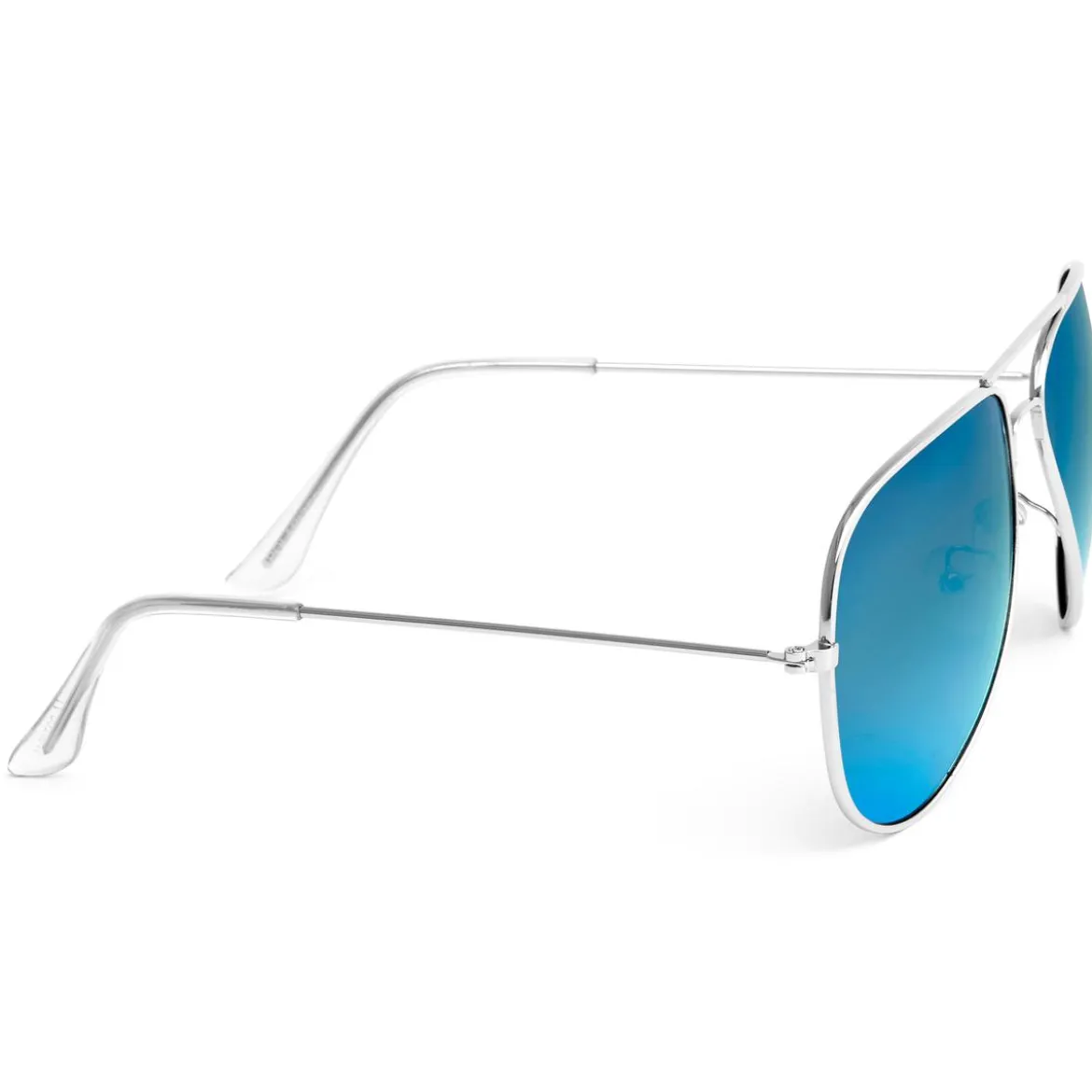 Srebrzysto-niebieskie polaryzacyjne okulary przeciwsłoneczne aviator
