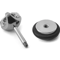 Stalowy 6 mm kolczyk sztyft z cyrkonią Floyd