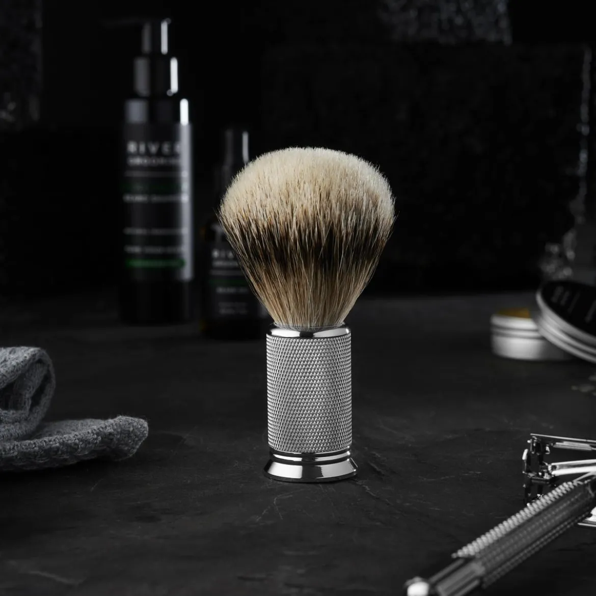 Stalowy pędzel do golenia Silvertip