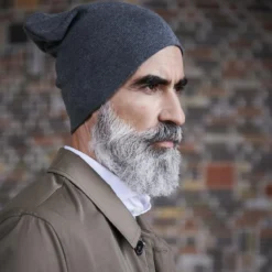 Szara lekka beanie z bawełny organicznej Kyler Kite