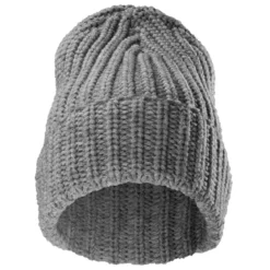 Szara masywna dzianinowa czapka beanie Fee Montagna