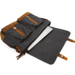 Szaro-jasnobrązowa torba na laptopa Spencer Grey