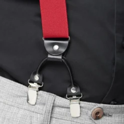 Szerokie szelki XL w kolorze głębokiej czerwieni