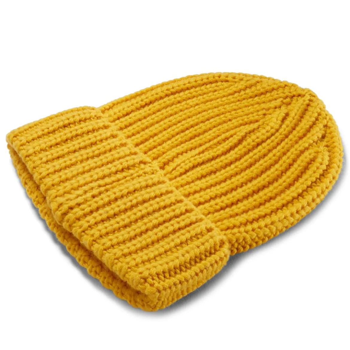 Żółta masywna dzianinowa czapka beanie Fee Montagna