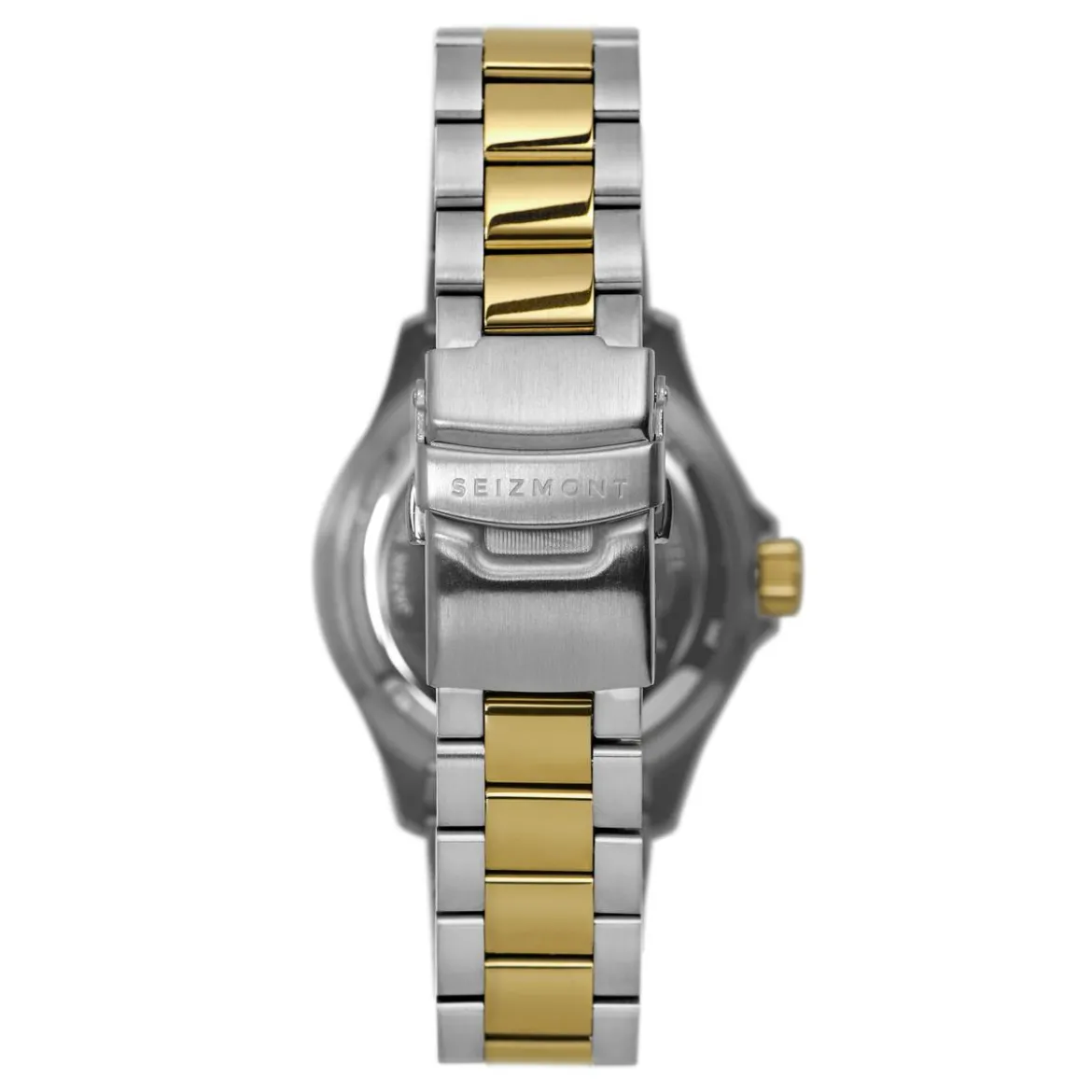 Tide II | Zegarek nurkowy w srebrno-złotym odcieniu ze stali nierdzewnej z mechanizmem kwarcowym, tarczą w kolorze szampana i lupką datownika