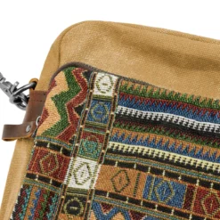 Torba Na Ramię Boho Z Jasnobrązowego Płótna Retro