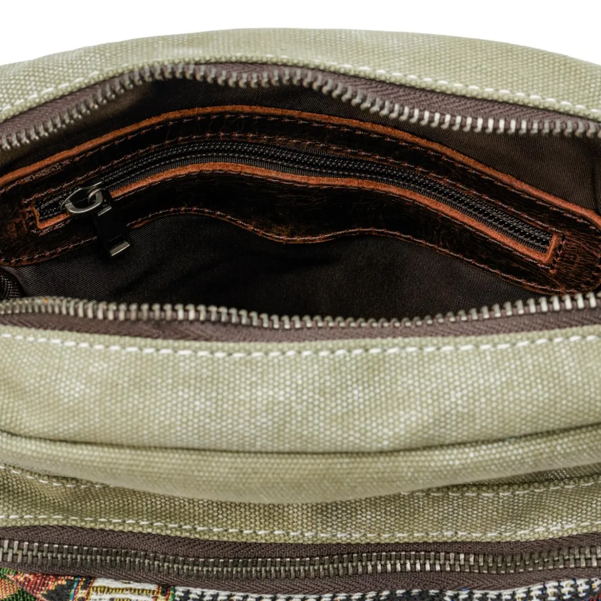 Torba Na Ramię Boho Z Płótna W Kolorze Retro Army Green