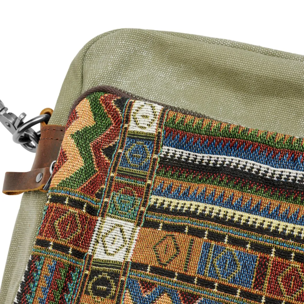 Torba Na Ramię Boho Z Płótna W Kolorze Retro Army Green