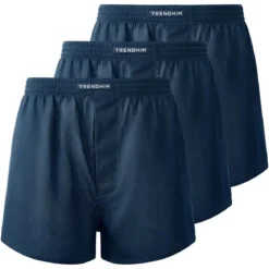 TrueFeel | 3-Pack granatowe bokserki z bawełny premium o luźnym kroju