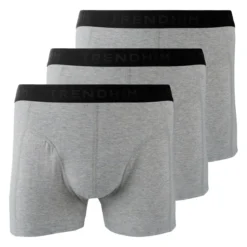 TrueFeel | 3-Pack jasnoszare komfortowe bokserki bambusowe
