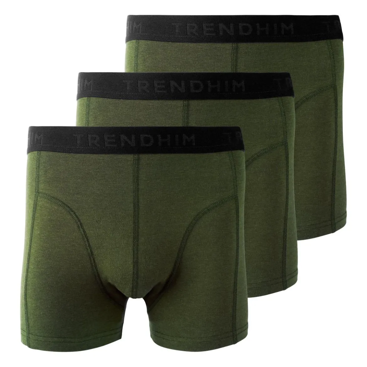 TrueFeel | 3-Pack komfortowe bokserki bambusowe w kolorze oliwkowym