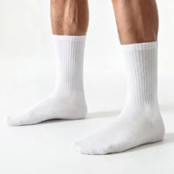 TrueFeel | Zestaw 3 par białych premium bawełnianych skarpetek tenisowych