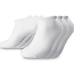 TrueFeel | Zestaw 3 par białych premium bawełnianych skarpetek do kostki