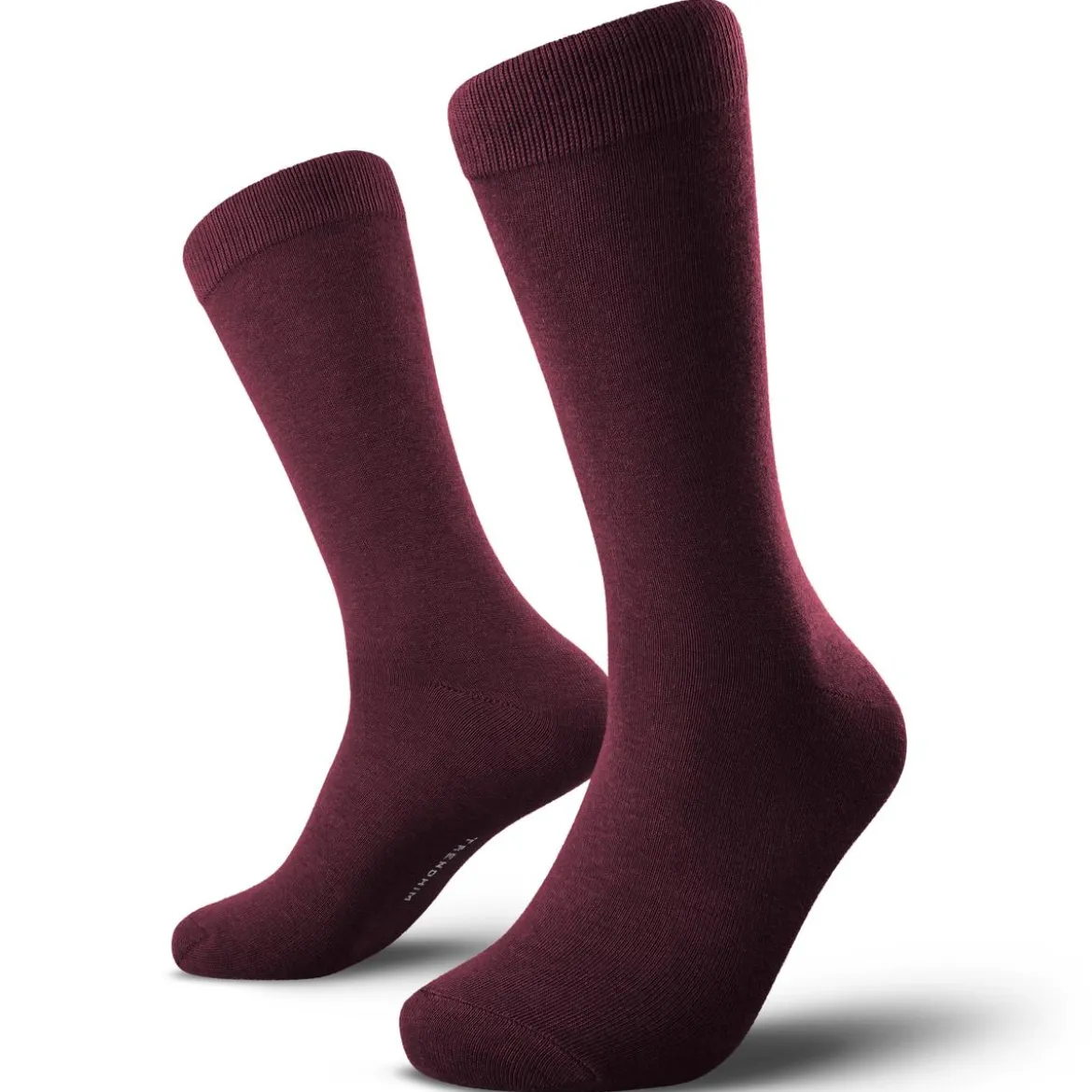 TrueFeel | Zestaw 3 par ciemnokarmazynowych premium bawełnianych skarpetek za kostkę