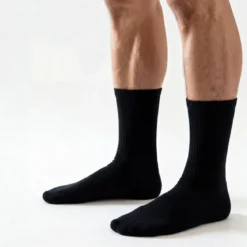 TrueFeel | Zestaw 3 par czarnych premium bawełnianych skarpetek tenisowych