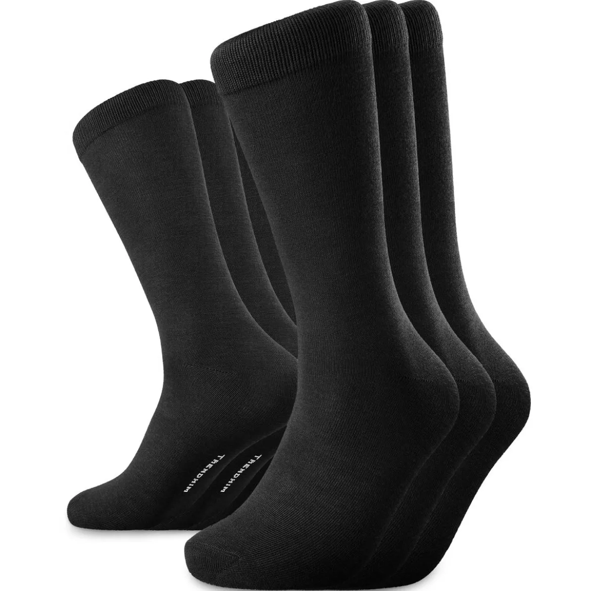 TrueFeel | Zestaw 3 par czarnych premium bawełnianych skarpetek za kostkę